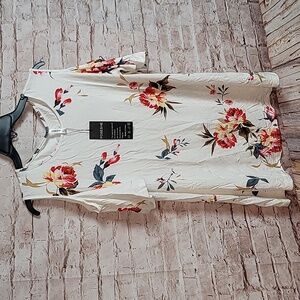 Poseshe cold shoulder tee shirt floral xl new with tags